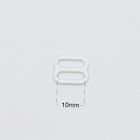 10mm Customized White Plastic Bra Strap Slides And Rings