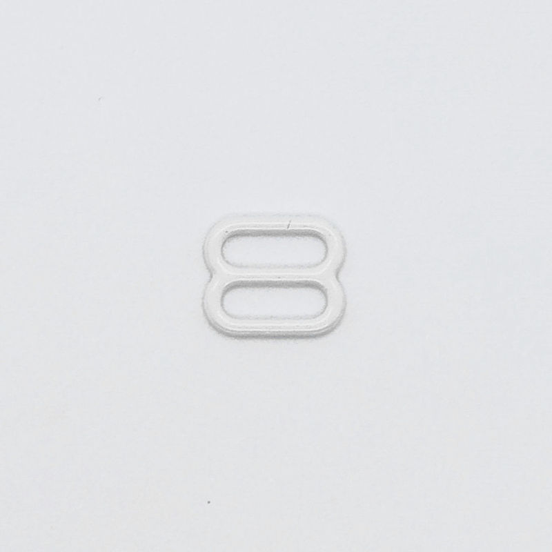 10mm Bra Strap Adjuster In Metal With Nylon Coated White